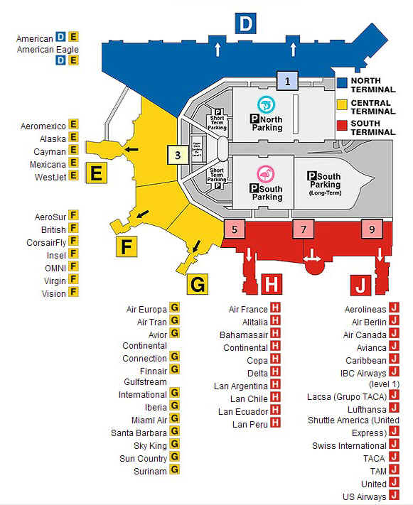 USA MIA Intl Airport Map 